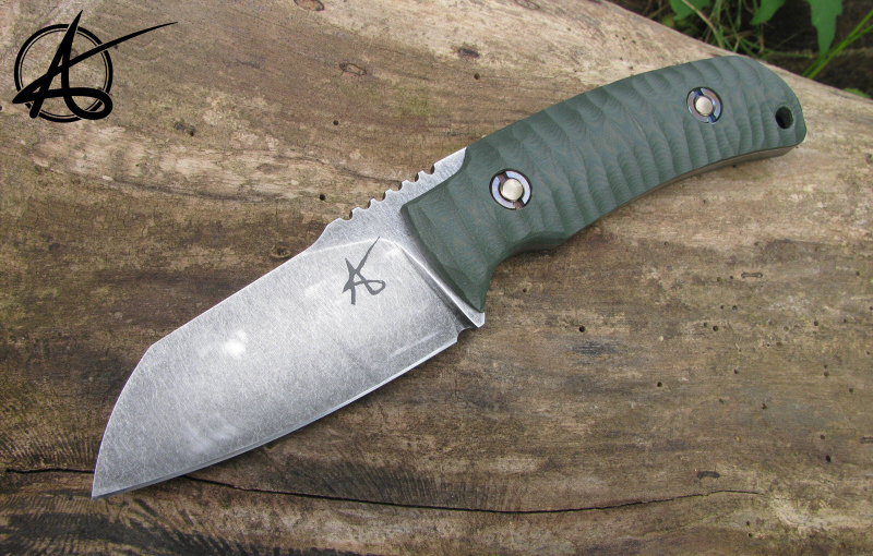 Severa Knifeworks - Terran Prototype - 3/16" Cryotreated A2, G10 handles with Stainless hardware