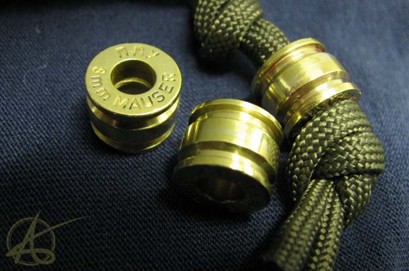 Lanyard Beads from 8mm Mauser casings